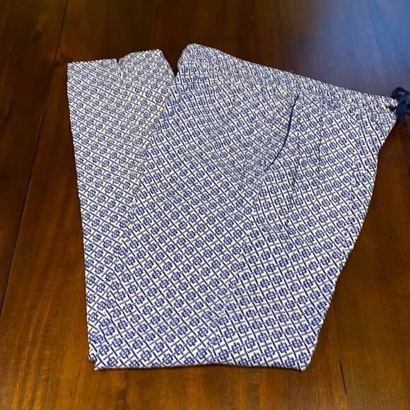 Land’s End Woven Print Stretch Waistband Pants Royal Indigo NWOT Size 2 - Picture 4 of 16